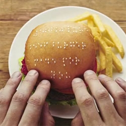 Wimpy burger, braille, PR stunt