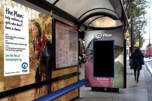 Plan UK ad bus stop CURB