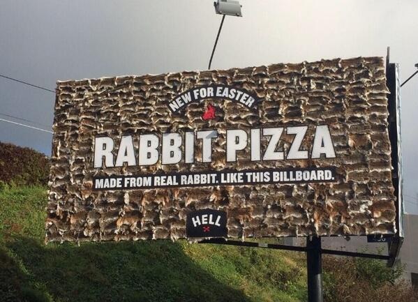 hell pizza made from real rabbits