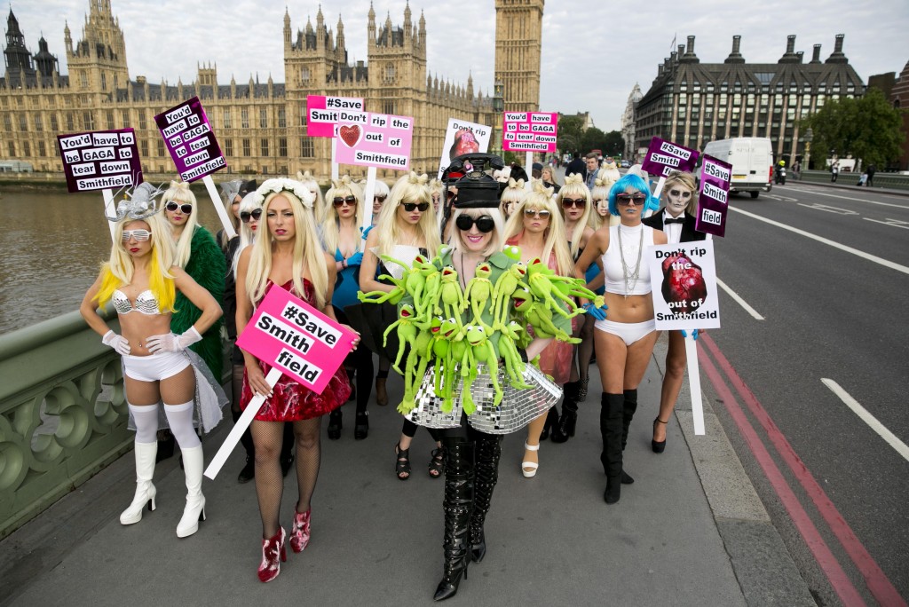 Lady Gaga Smithfield protest