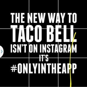 Taco Bell Instagram text graphic